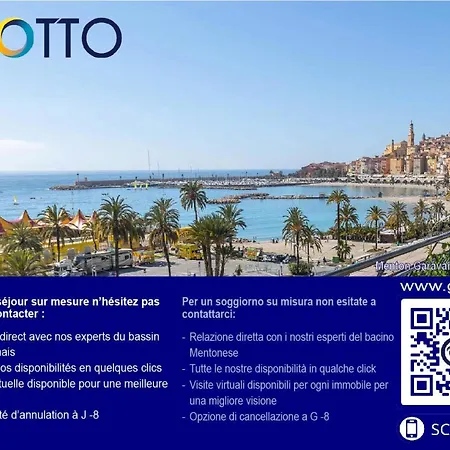 Victoria - Giotto - Magnifique 2p Plein Centre Vue Et Terrasse Mae-8954 芒通